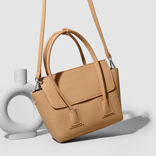 Smiling Face Large Capacity Office Simple Texture Messenger For Handbag
