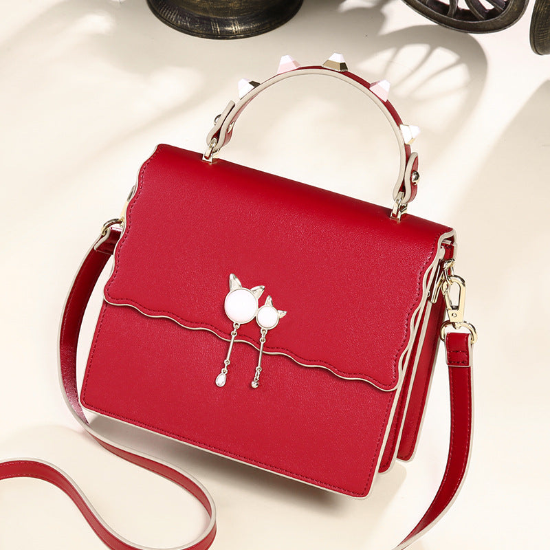 Genuine Leather Handbags Portable Fashion Simple Trendy All-match Handbag