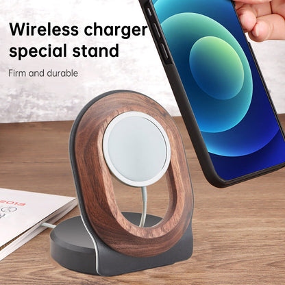Wooden Desk Magnetic Charger - Wireless Charging Stand For Magsafe
