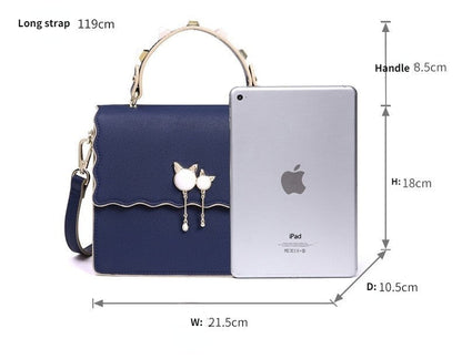 Genuine Leather Handbags Portable Fashion Simple Trendy All-match Handbag