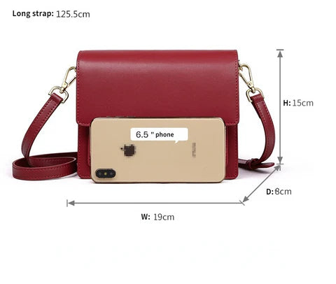 Small Genuine Leather Handbags Casual Square Shape Handbag