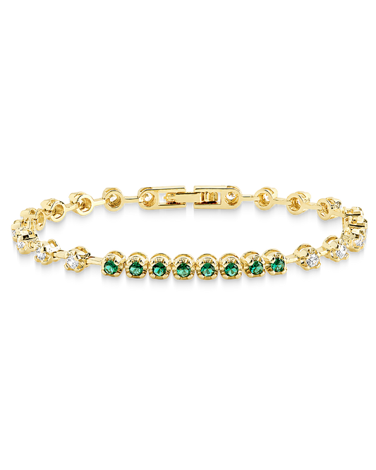 Liesbeth Emerald Accent Tennis Bracelet