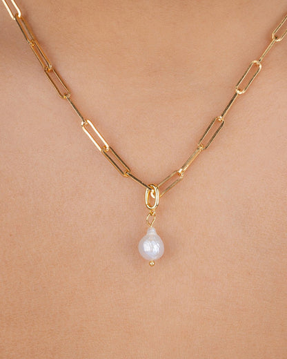 Sterling Silver Baroque Pearl Charm