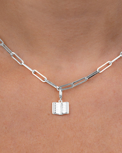 Sterling Silver Book Charm
