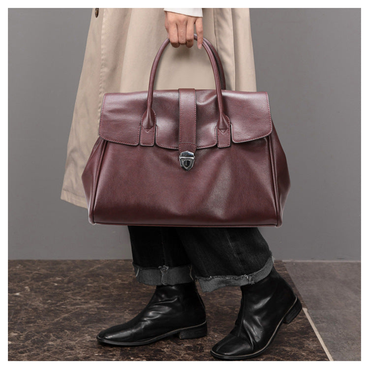 Autumn Winter Skeleton Skin High Sense Large Capacity Office Stylish Handbag