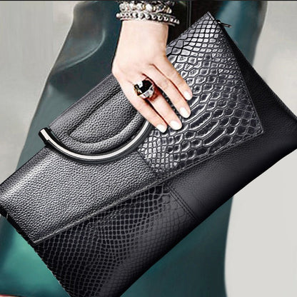 Evening Clutch Large Capacity Banquet Crocodile Pattern 's Fashion Temperament