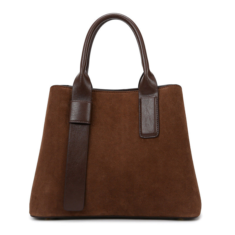 Handbags Autumn Winter Frosted Large Capacity Simple Office Soft Leather Handbag