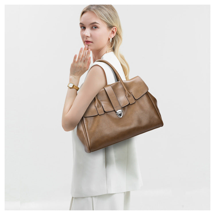 Autumn Winter Skeleton Skin High Sense Large Capacity Office Stylish Handbag