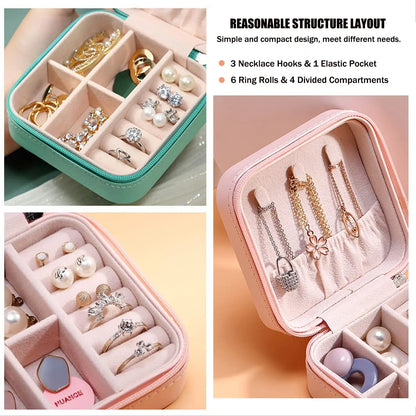 Mini Jewelry Storage Box - Portable Travel Storage Case