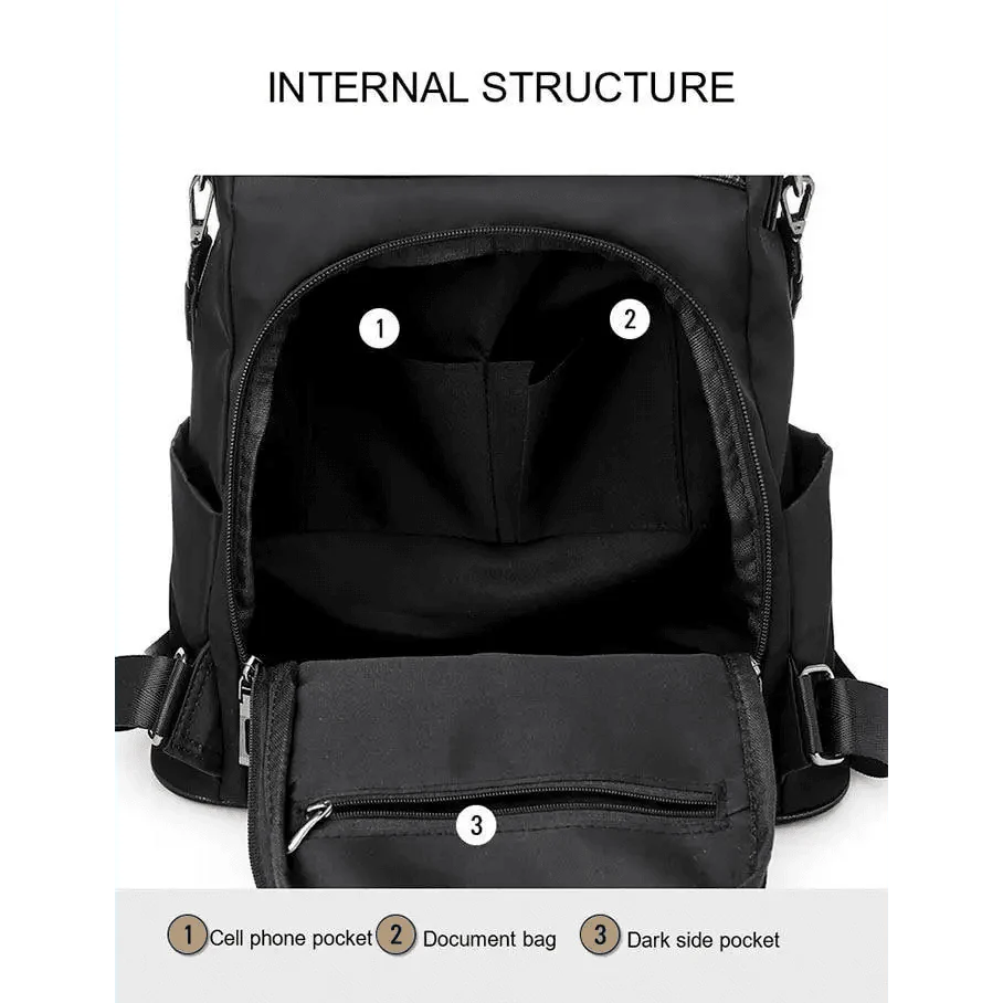 Amaznig Anti-theft Backpack In Waterproof Fabric