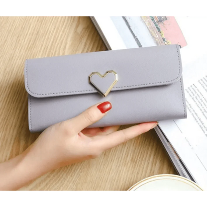Durable Purses Luxury Love Heart Wallets For Ladies