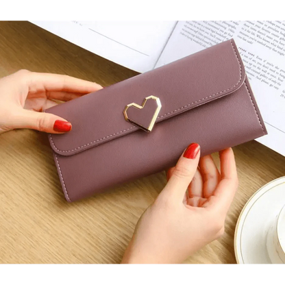 Durable Purses Luxury Love Heart Wallets For Ladies