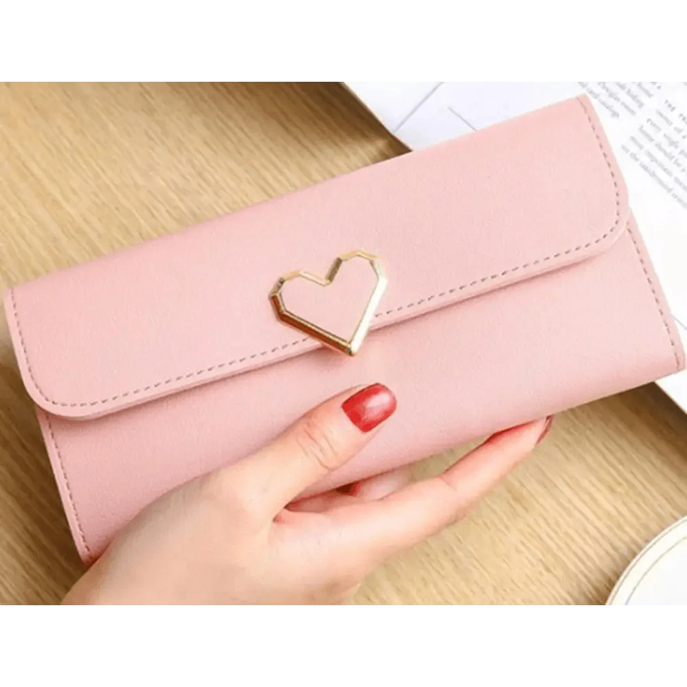 Durable Purses Luxury Love Heart Wallets For Ladies