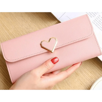 Durable Purses Luxury Love Heart Wallets For Ladies