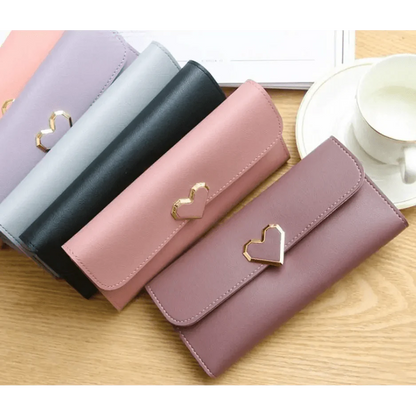 Durable Purses Luxury Love Heart Wallets For Ladies