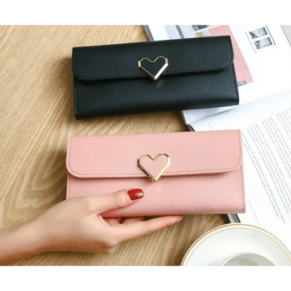 Durable Purses Luxury Love Heart Wallets For Ladies