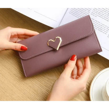 Durable Purses Luxury Love Heart Wallets For Ladies