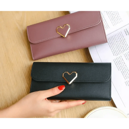 Durable Purses Luxury Love Heart Wallets For Ladies