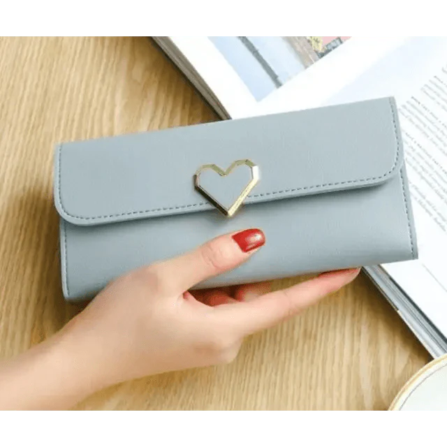 Durable Purses Luxury Love Heart Wallets For Ladies