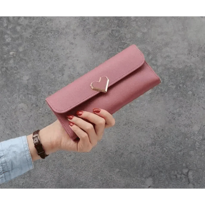 Durable Purses Luxury Love Heart Wallets For Ladies