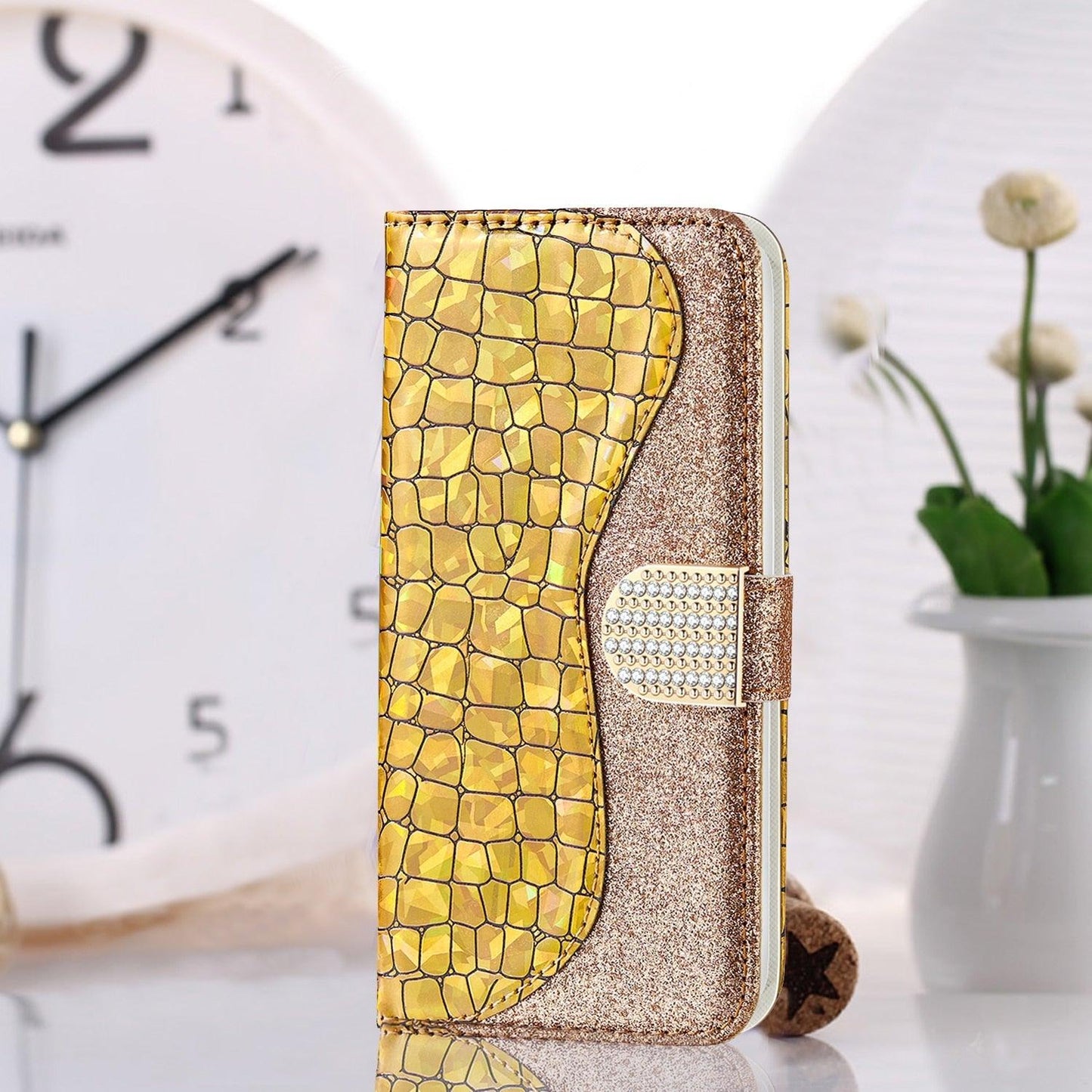 Glitter Leather Case Cover For iPhone