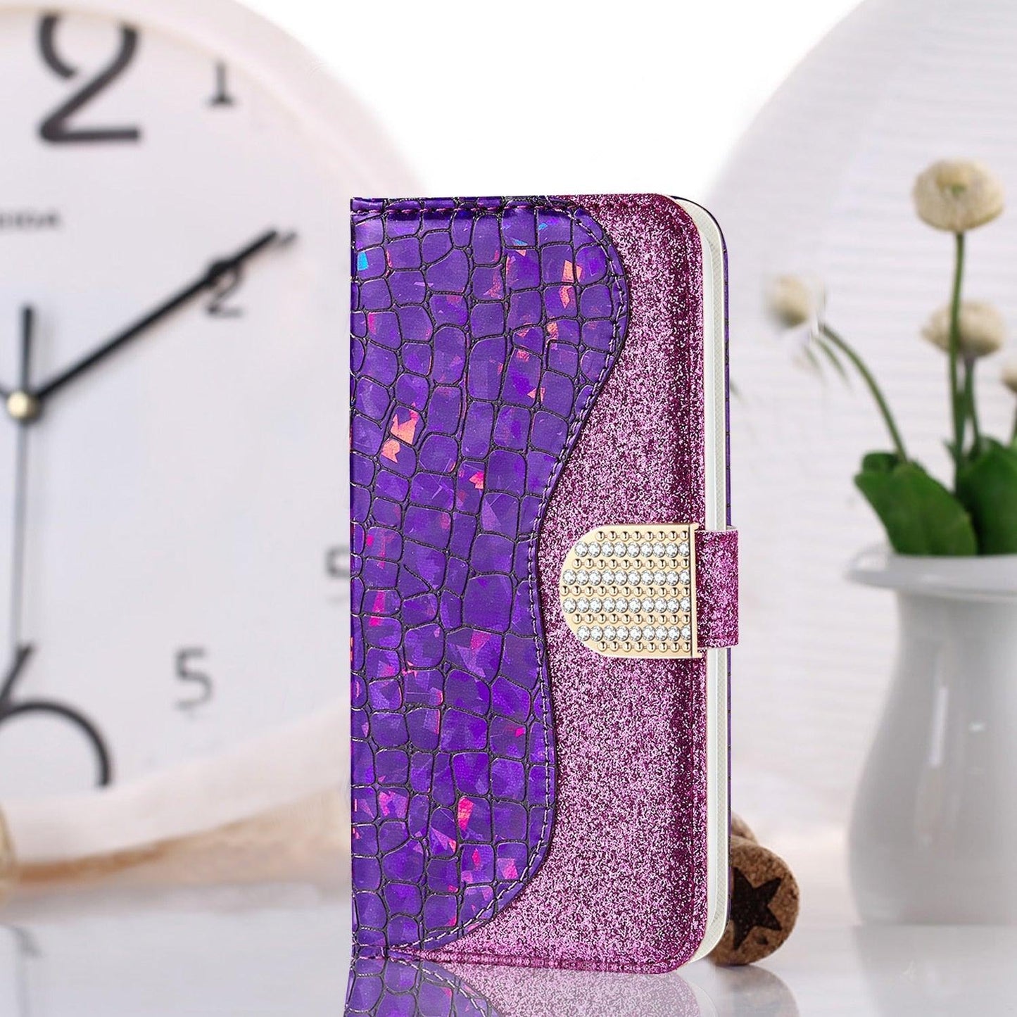 Glitter Leather Case Cover For iPhone